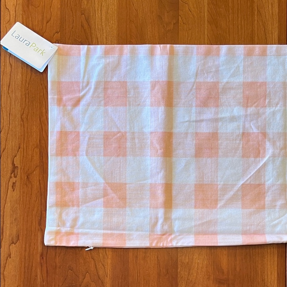 Laura Park Pino and White Gingham Pillow Cover